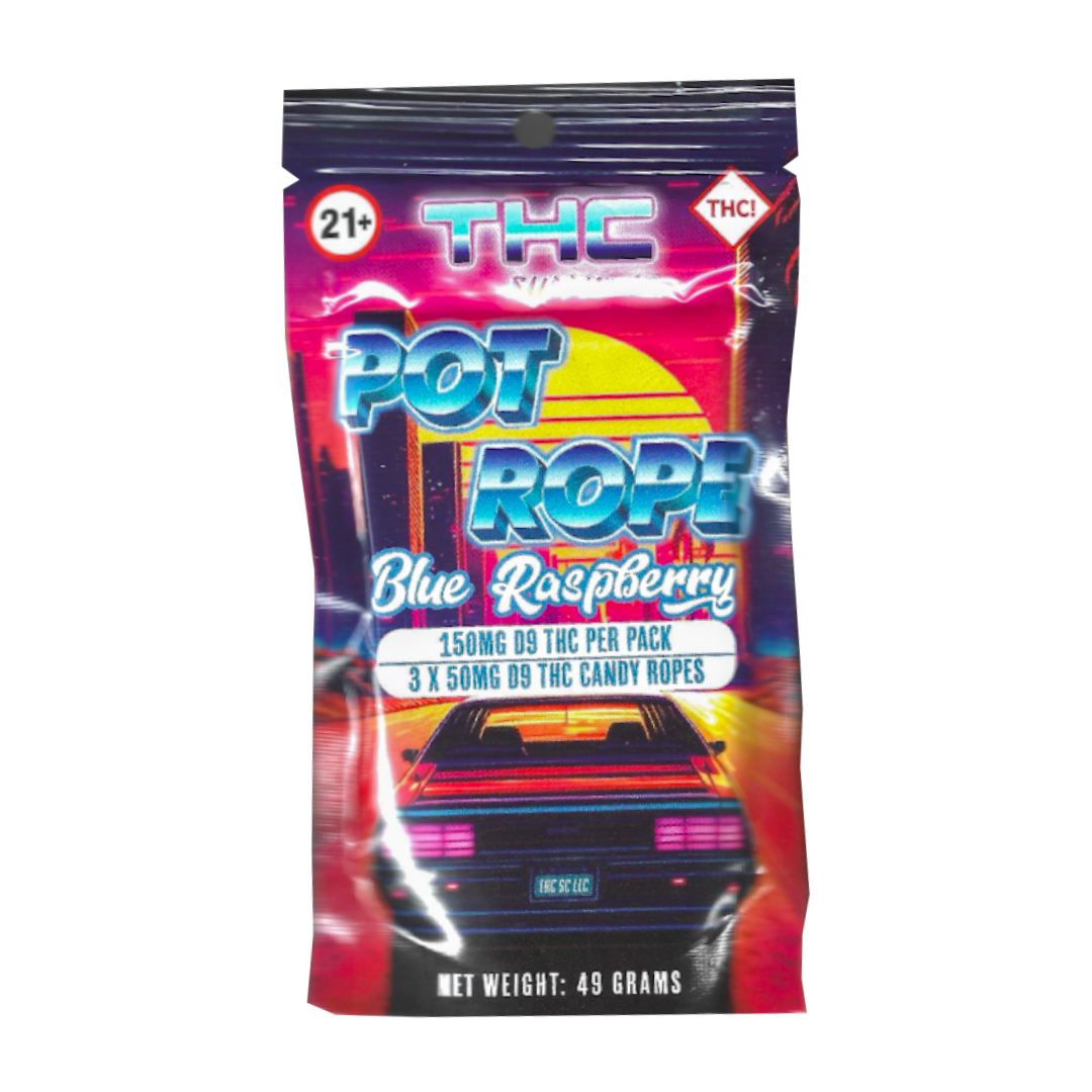 *THCSC Pot Rope 50mg 3pk / Blue Raspberry